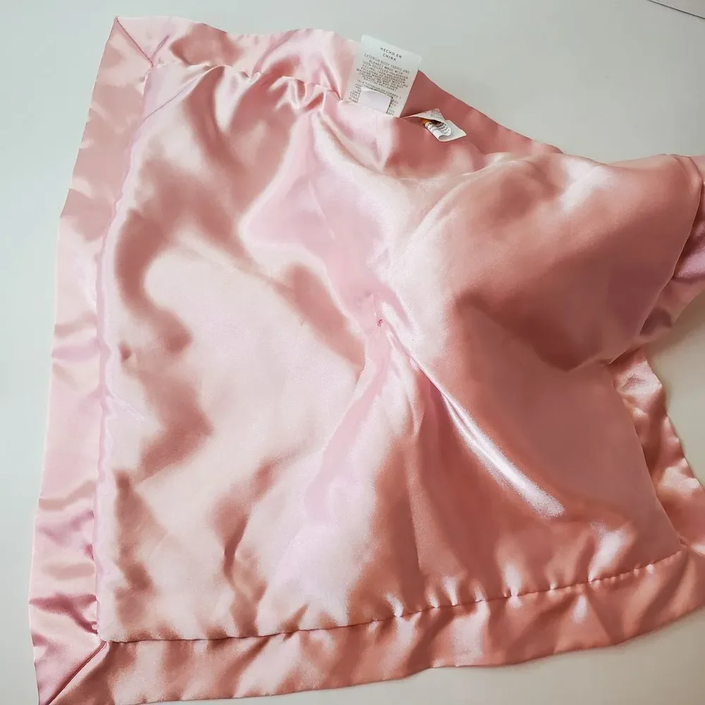 Cloud Island Lovey Plush Pink Flamingo Soft Security Baby Blanket Satin Trim 13